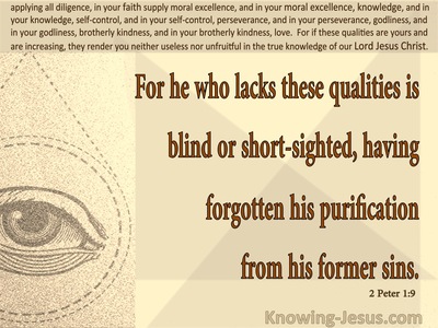 2 Peter 1:9 Lacking These Qualities Is Short:Sighted (beige)
